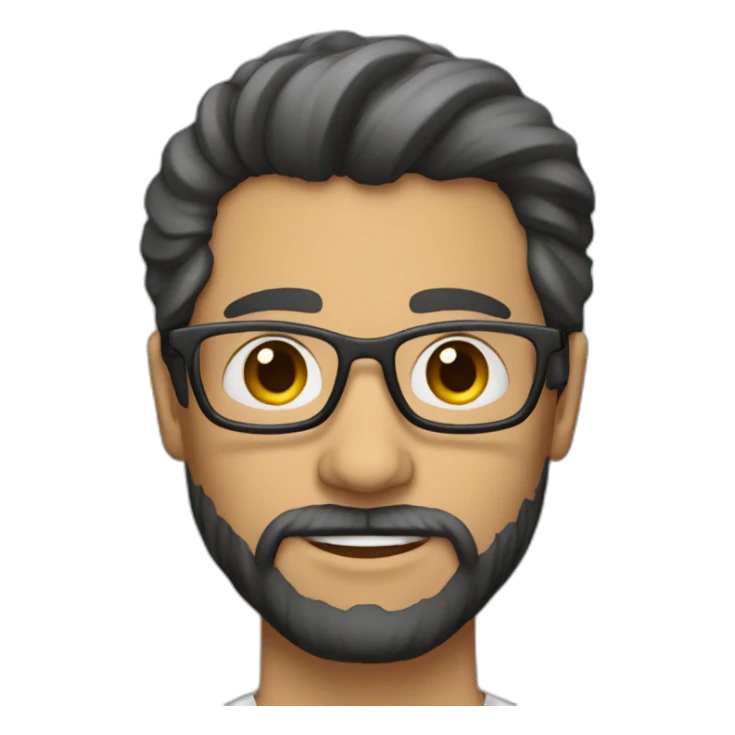 homem careca, branco, de óculos e barba sticker