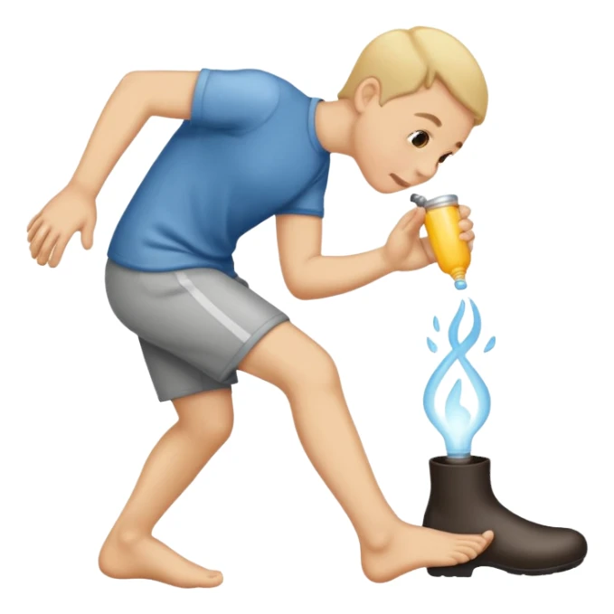 Ayak koklama emojisi sticker