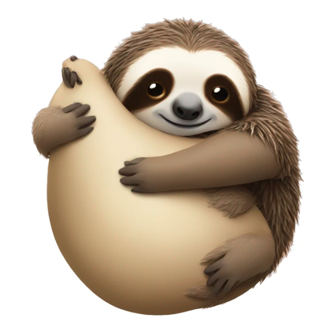 sloth hug hedgehog sticker