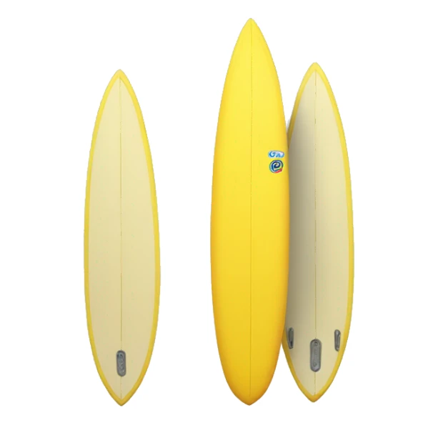 yellow surf board sticker