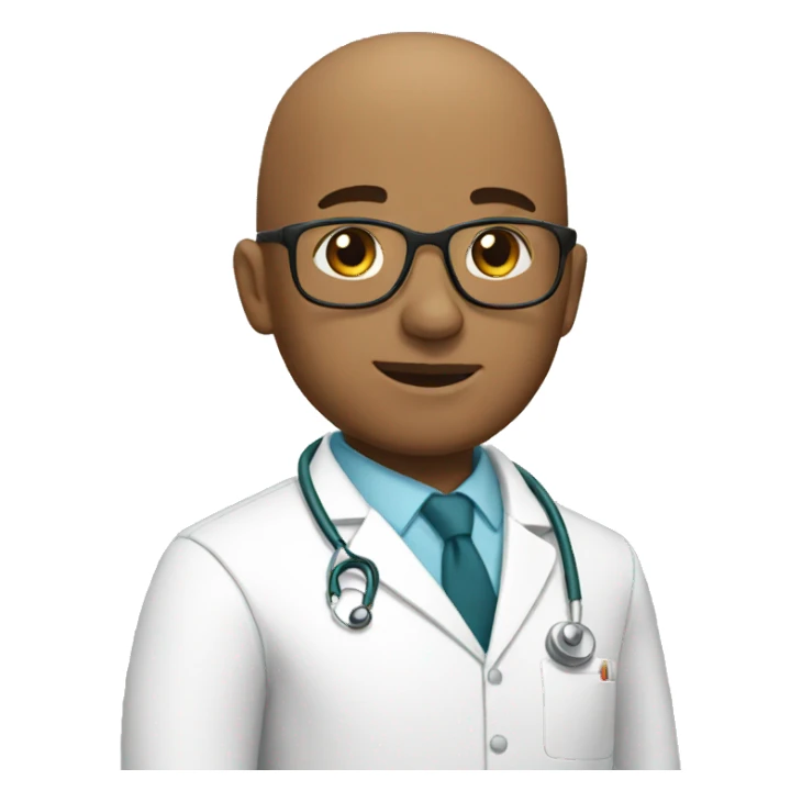 bald doctor sticker