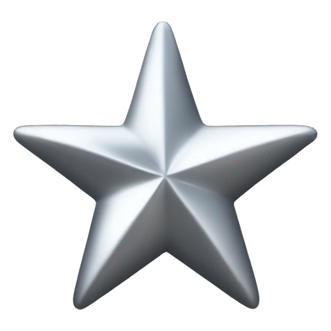 silver star sticker