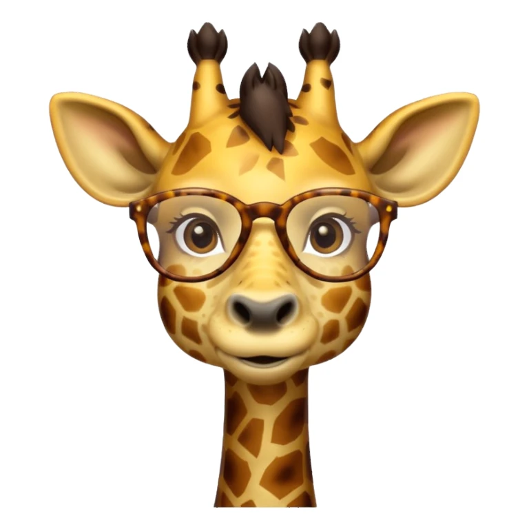 giraffe with glasses sticker