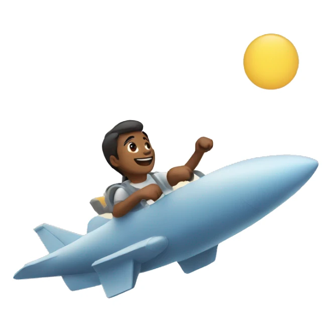 Man Flying in sky sticker