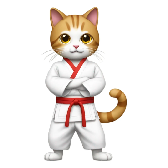Karate cat sticker