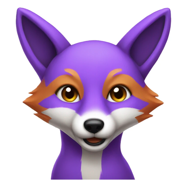 Purple fox sticker