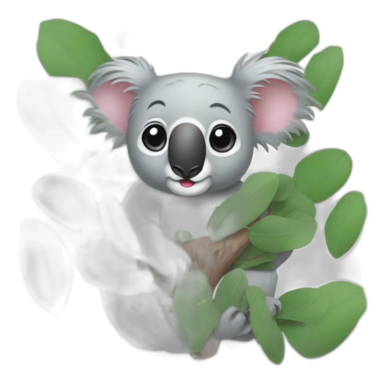 Koala mange un eucalyptus sticker
