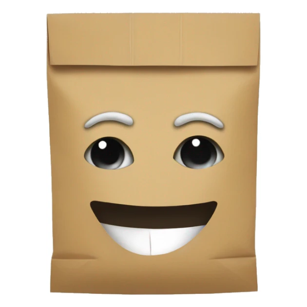 Paper bag mask sticker