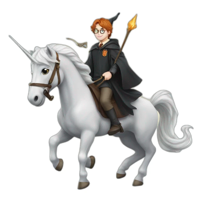 Harry Potter sur une licorne sticker