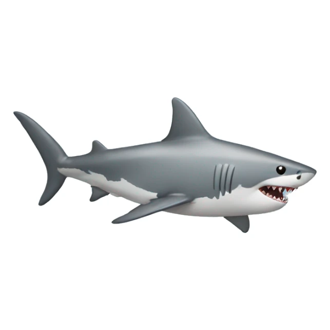 Running shark sticker
