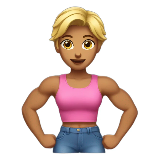 Une fille musclé sticker