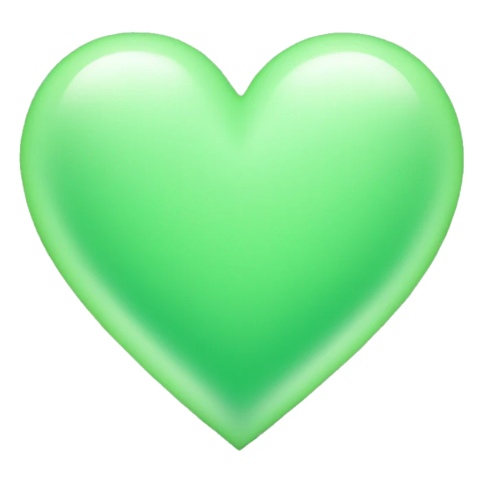 light green heart sticker
