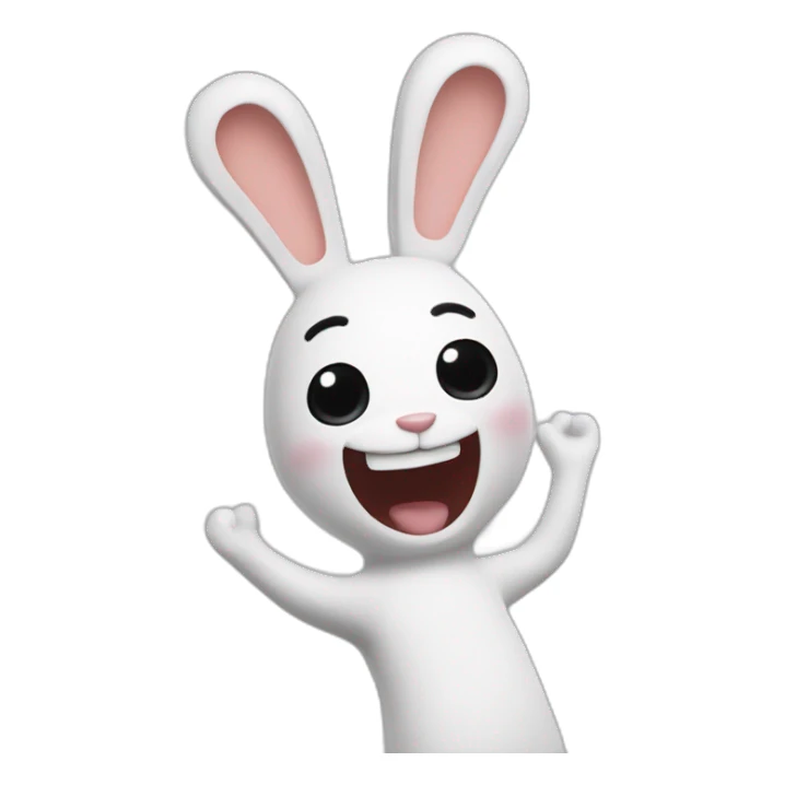 Rabbid saying hello sticker