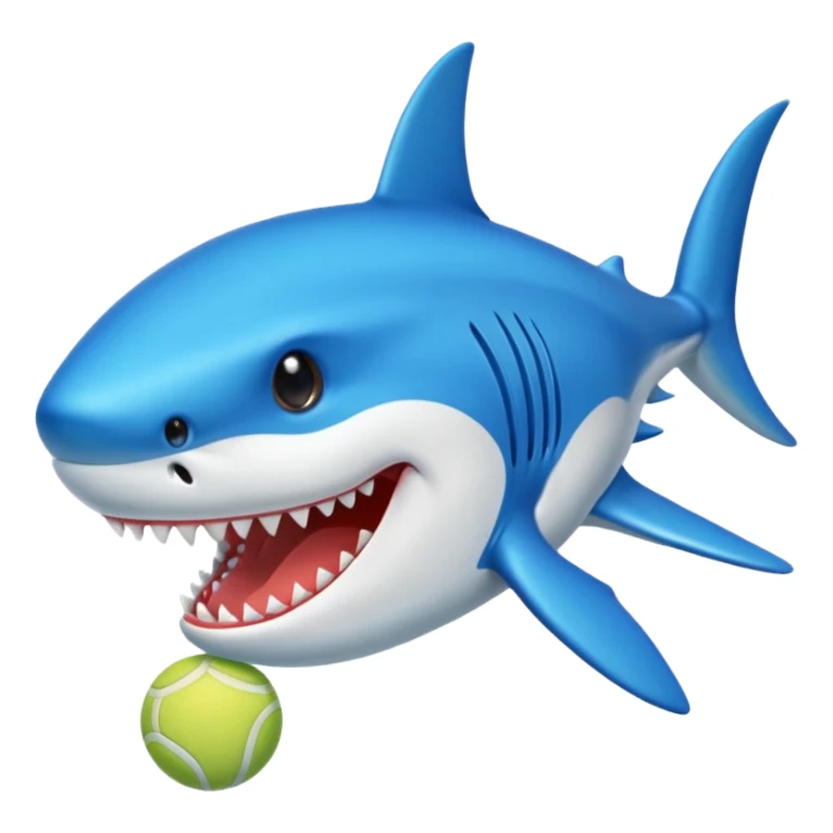 Tiburón con tenis azules sticker