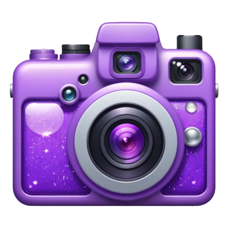 Glitter Camera Purple sticker