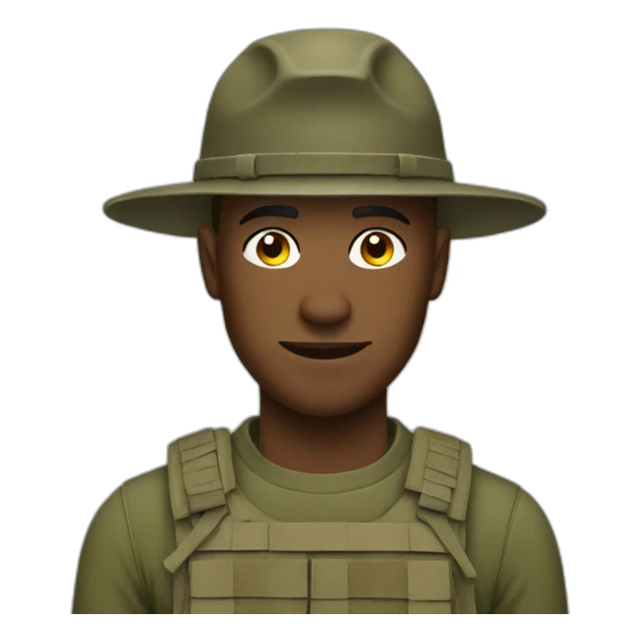 A soldier with a donkey hat  sticker