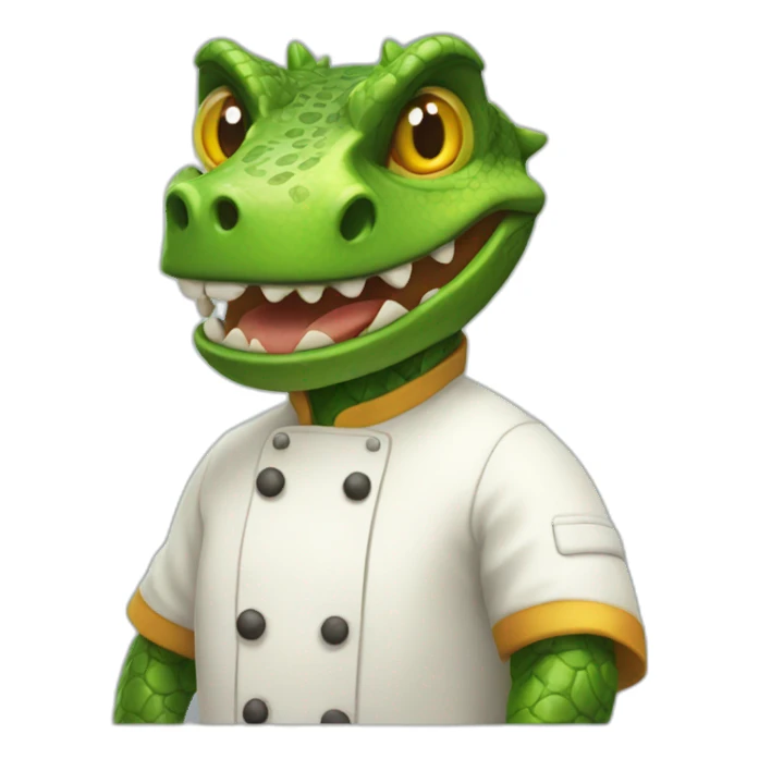 lizardman chef sticker