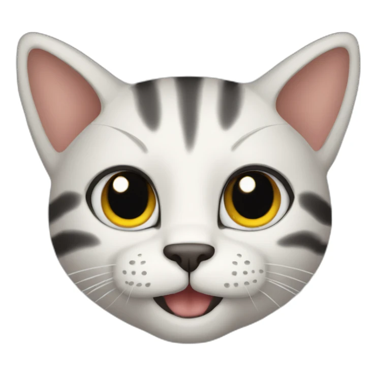 cat-black-smile-big-ear sticker