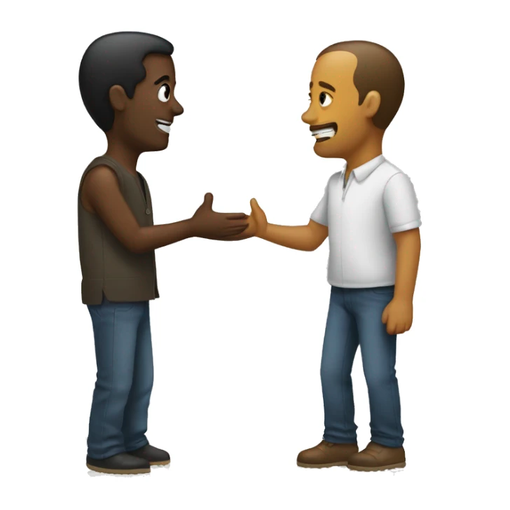 one peson talking to other person sticker