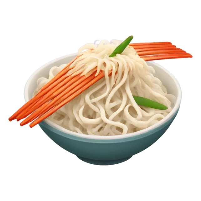 Flat rice noodles with flying wings sticker