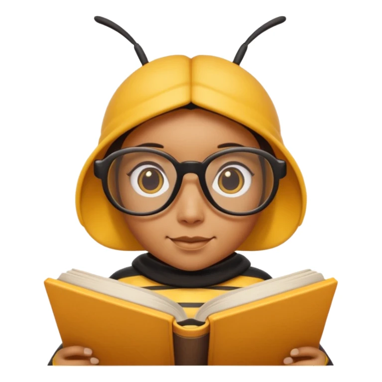 bees with books with opticals sticker