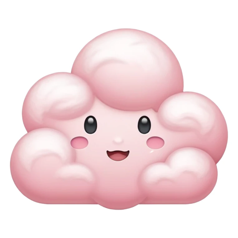 soft pastel pink cloud sticker