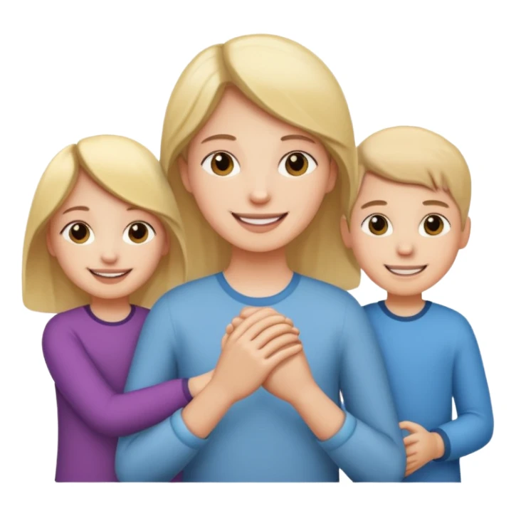holding hands with kids sticker
