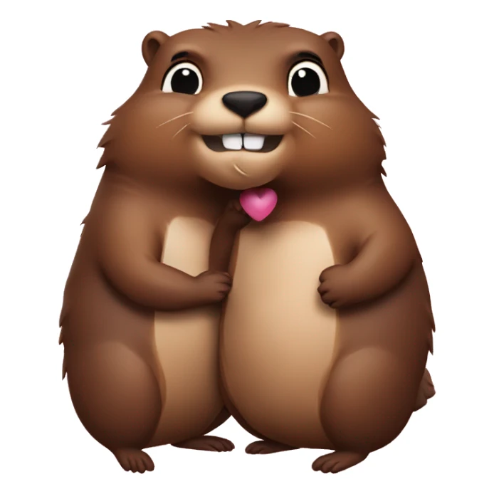 Two Beavers  in love sticker