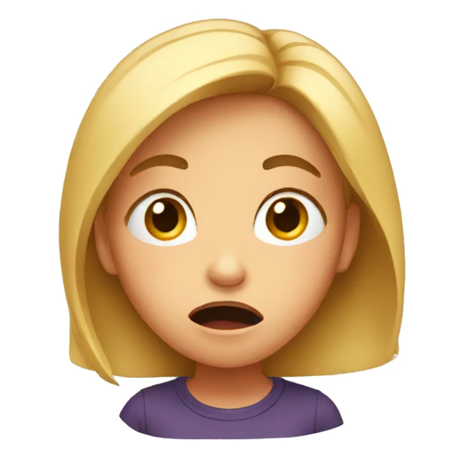 Shocked girl sticker