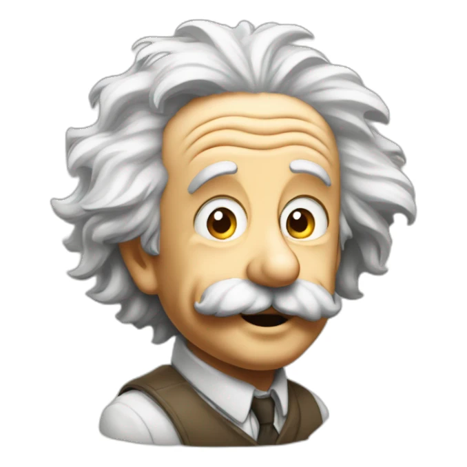 Einstein leaning on wall and looking upwards sticker