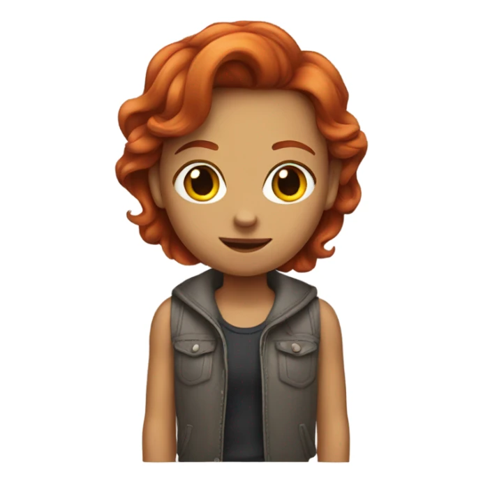 a redhead masc girl sticker