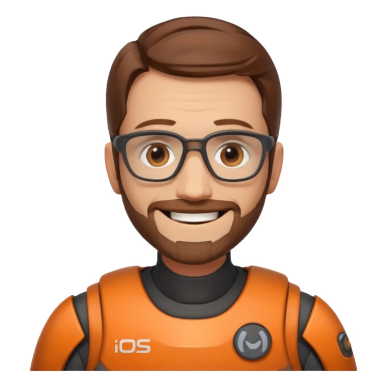 gordon freeman smiling just face sticker