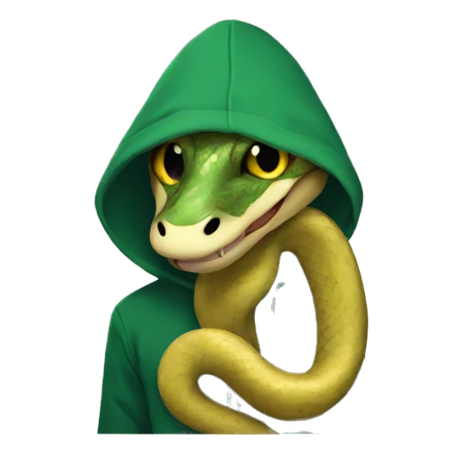 snake wearing hoodie sticker
