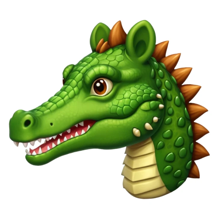 Crocodile horse sticker