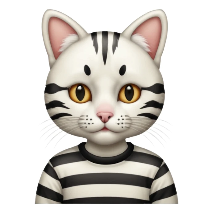 Cat mime performer sticker