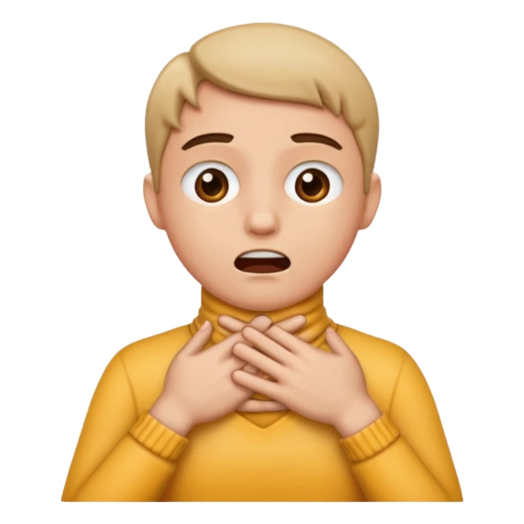 choking face with hands around neck sticker