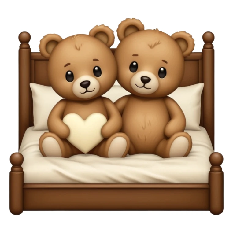Teddy bear couple in the bed sticker