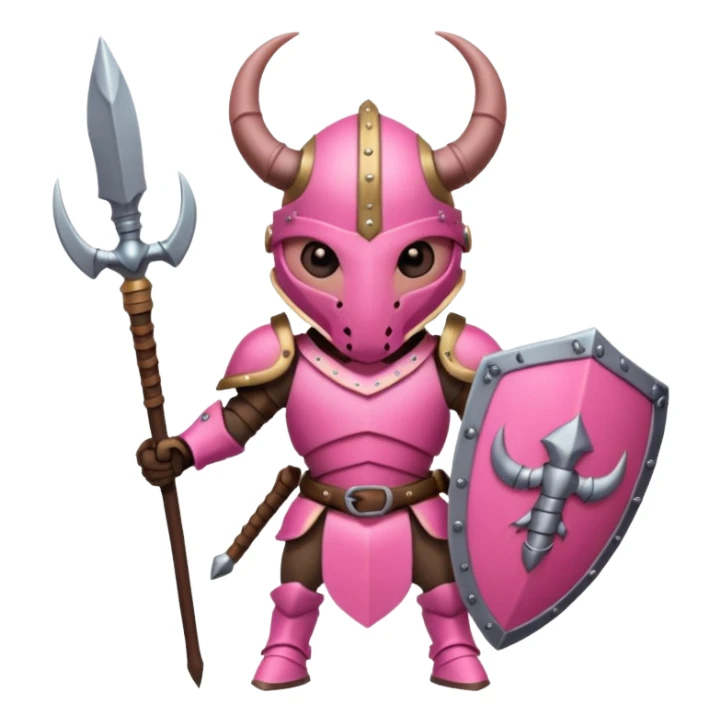 Pink Viking Warrior Ant with armor sticker