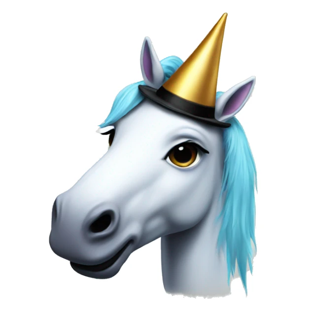 unicorn with sunglasses and top hat sticker