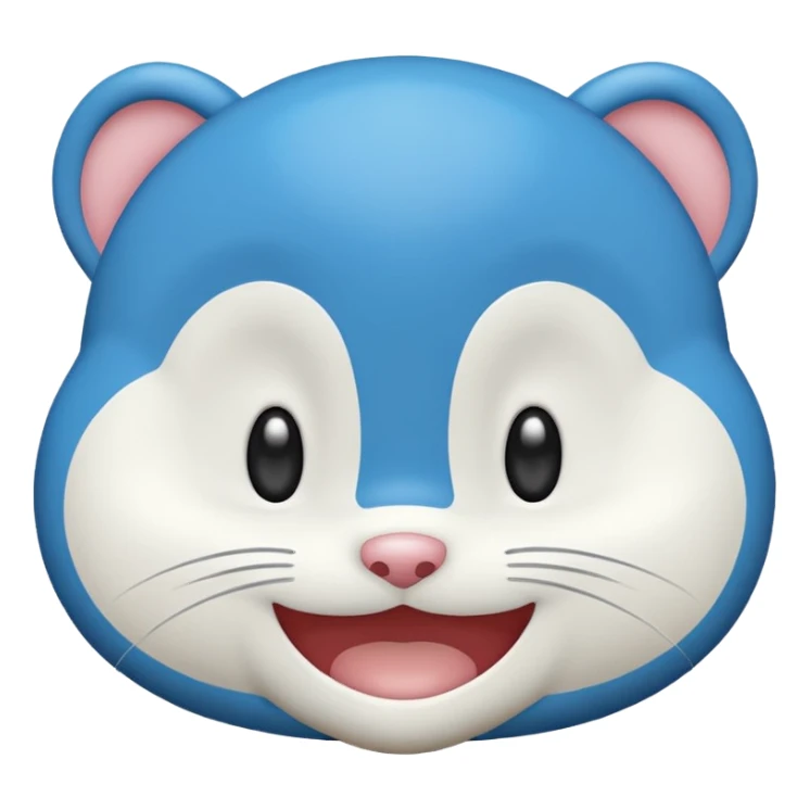 doremon cartoon real face sticker