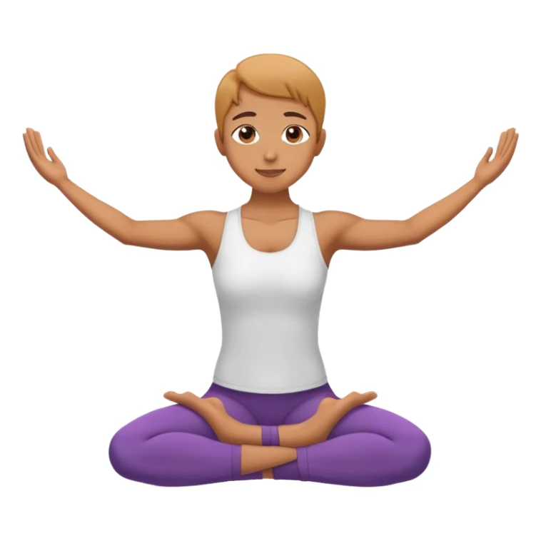 person doing bridge pose, arms extended sticker