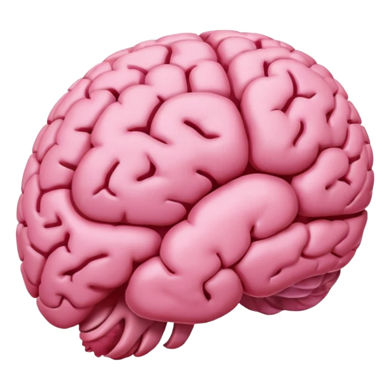 realistic pink brain sticker