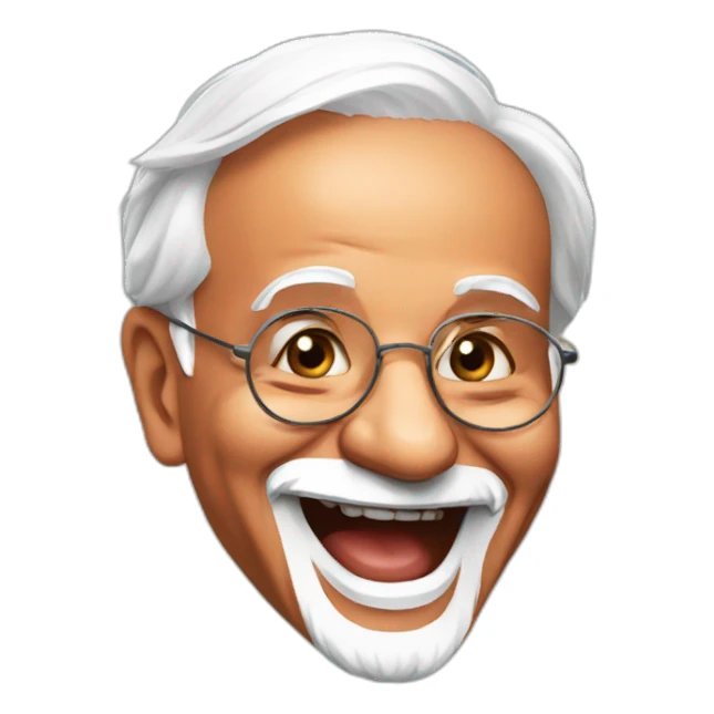 Prime Minister Modi laughing  sticker