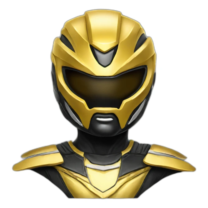power ranger black gold cool ultimate sticker