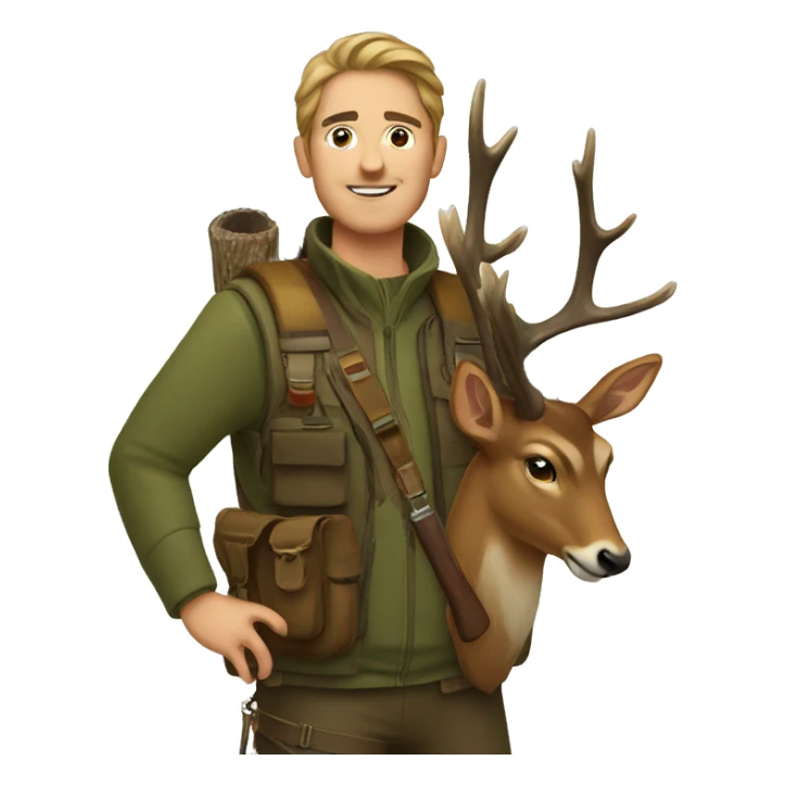 Hunter with deer sticker