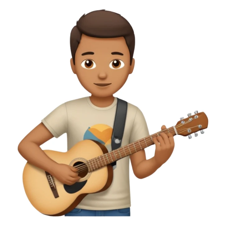 Guy playing guitar sticker