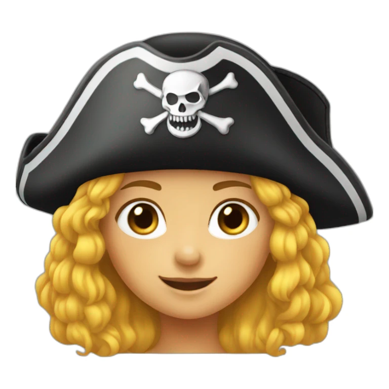 a pirate girl sticker