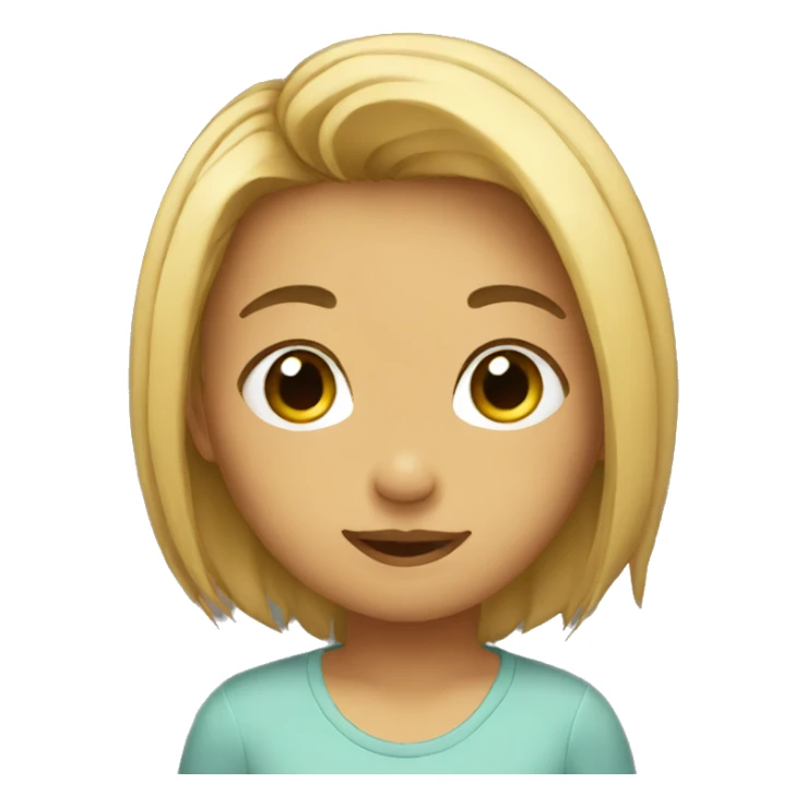 shy hair tuck  sticker