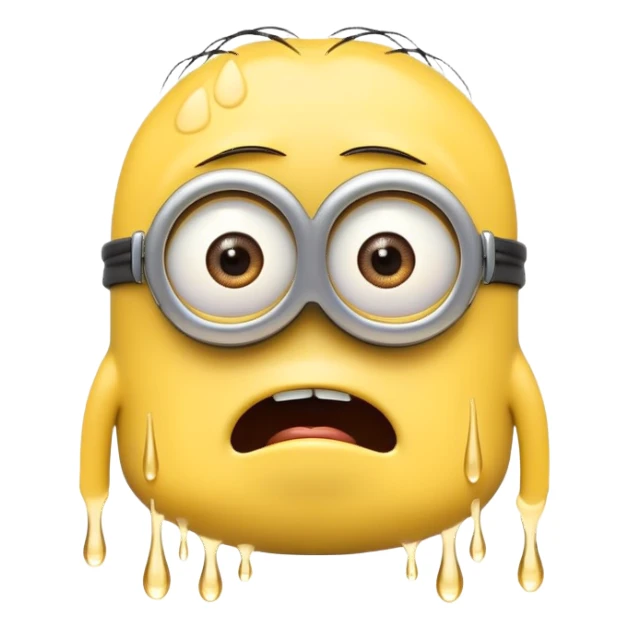 crying minion with tears sticker