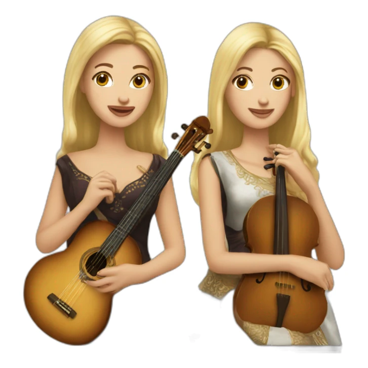 Balalayka and blonde sticker